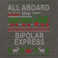 All Aboard The Bipolar Express Ugly Christmas Cotton Canvas Backpack