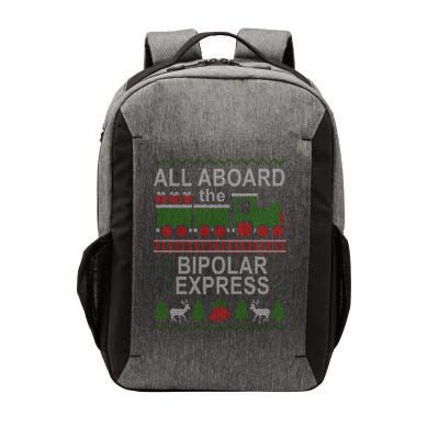 All Aboard The Bipolar Express Ugly Christmas Vector Backpack