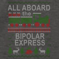 All Aboard The Bipolar Express Ugly Christmas Vector Backpack