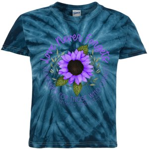 Alzheimer Awareness Tee For Men And Women Purple Sunflower Kids Tie-Dye T-Shirt