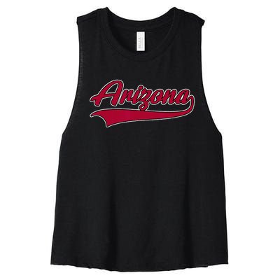 Arizona AZ Throwback Women's Racerback Cropped Tank