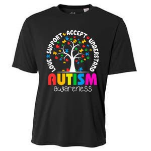 Autism Awareness Teacher Teach Hope Love Inspire Cooling Performance Crew T-Shirt