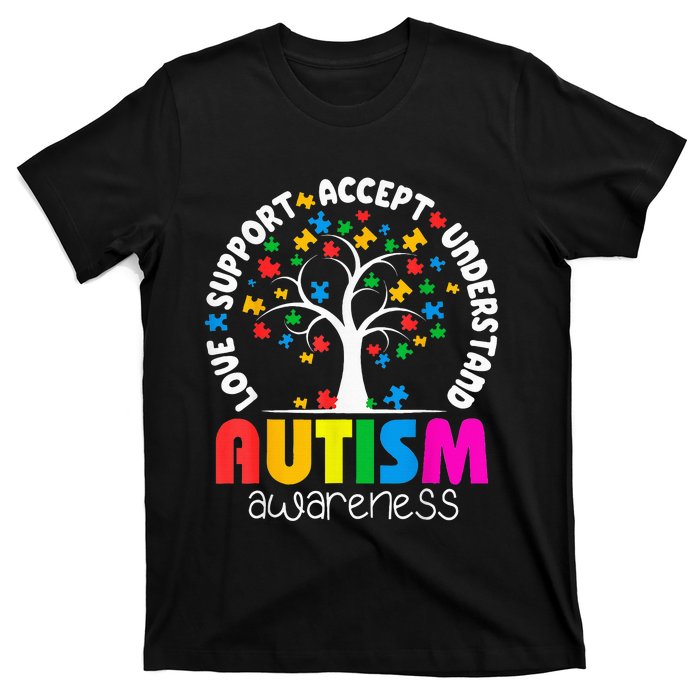 Autism Awareness Teacher Teach Hope Love Inspire T-Shirt