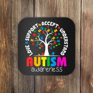 Autism Awareness Teacher Teach Hope Love Inspire Coaster