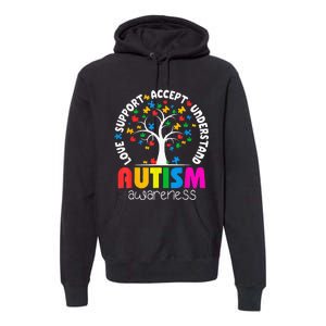 Autism Awareness Teacher Teach Hope Love Inspire Premium Hoodie