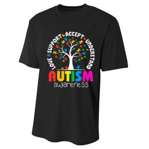 Autism Awareness Teacher Teach Hope Love Inspire Performance Sprint T-Shirt