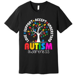 Autism Awareness Teacher Teach Hope Love Inspire Premium T-Shirt