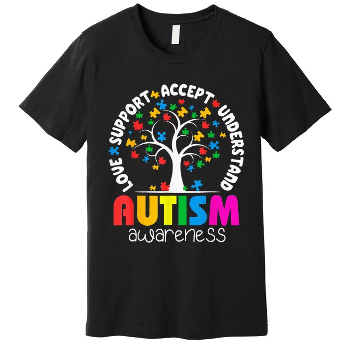 Autism Awareness Teacher Teach Hope Love Inspire Premium T-Shirt