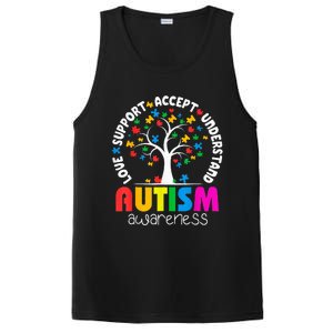 Autism Awareness Teacher Teach Hope Love Inspire PosiCharge Competitor Tank