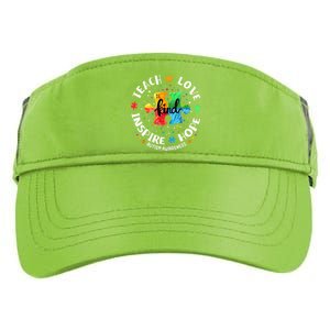 Autism Awareness Teacher Teach Hope Love Inspire Adult Drive Performance Visor