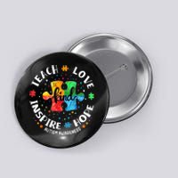 Autism Awareness Teacher Teach Hope Love Inspire Button