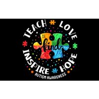 Autism Awareness Teacher Teach Hope Love Inspire Bumper Sticker