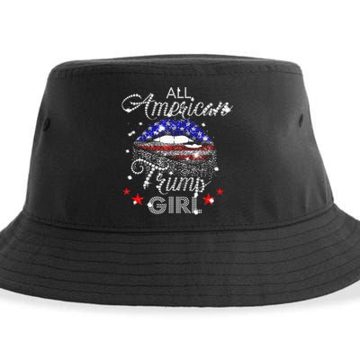 All American Trump Girl Mouth Diamond Sustainable Bucket Hat