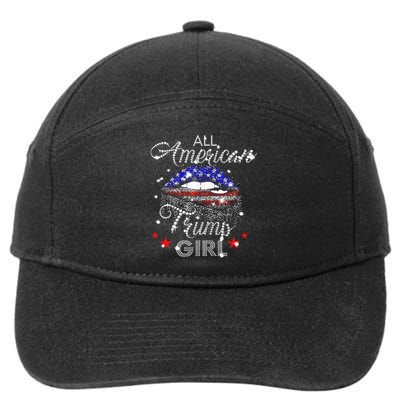 All American Trump Girl Mouth Diamond 7-Panel Snapback Hat