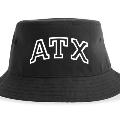 Atx Austin Tx Athletic Design In White Gift Sustainable Bucket Hat