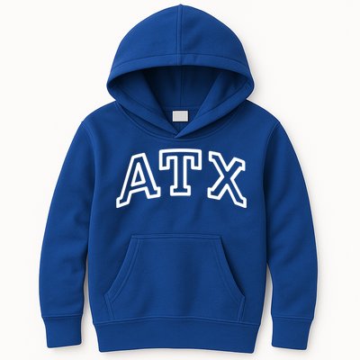 Atx Austin Tx Athletic Design In White Gift Kids Hoodie