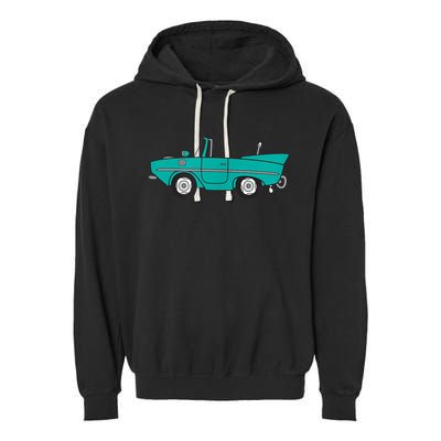 Amphicar Aqua Turquoise Car Boat Owner Collector Garment-Dyed Fleece Hoodie