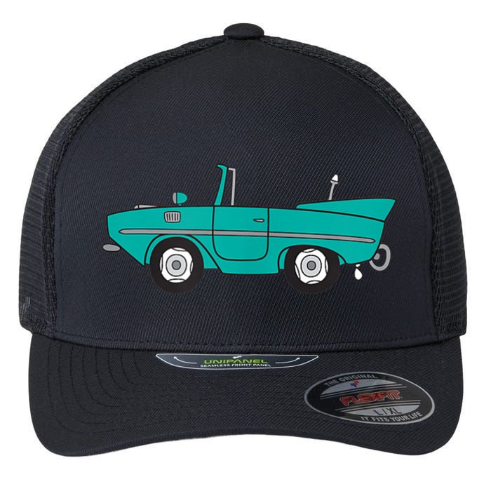 Amphicar Aqua Turquoise Car Boat Owner Collector Flexfit Unipanel Trucker Cap