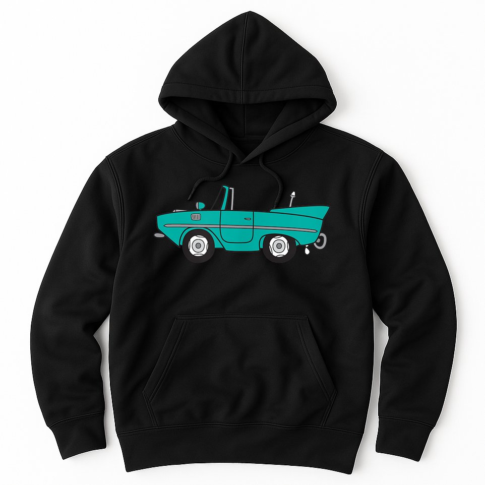 Amphicar Aqua Turquoise Car Boat Owner Collector Hoodie