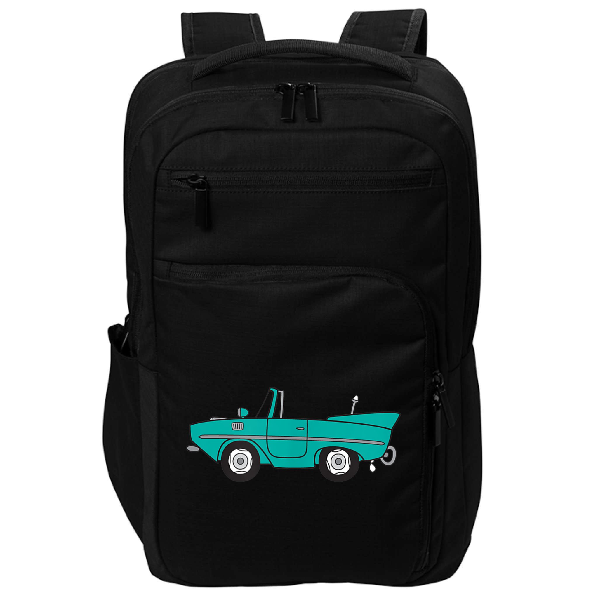 Amphicar Aqua Turquoise Car Boat Owner Collector Impact Tech Backpack