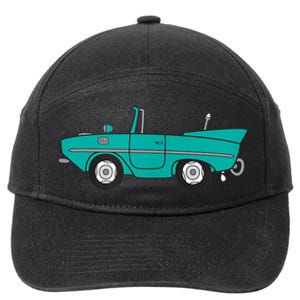 Amphicar Aqua Turquoise Car Boat Owner Collector 7-Panel Snapback Hat