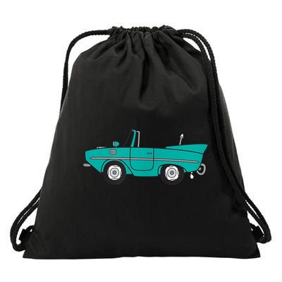 Amphicar Aqua Turquoise Car Boat Owner Collector Drawstring Bag