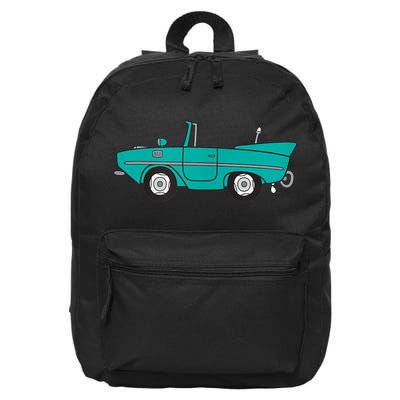 Amphicar Aqua Turquoise Car Boat Owner Collector 16 in Basic Backpack