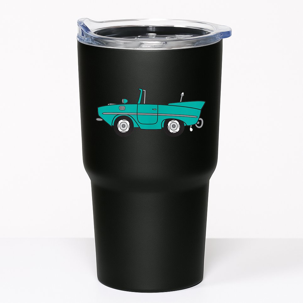 Amphicar Aqua Turquoise Car Boat Owner Collector Tumbler