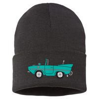 Amphicar Aqua Turquoise Car Boat Owner Collector Sustainable Knit Beanie