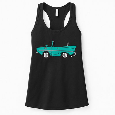 Amphicar Aqua Turquoise Car Boat Owner Collector Womens Tank Top