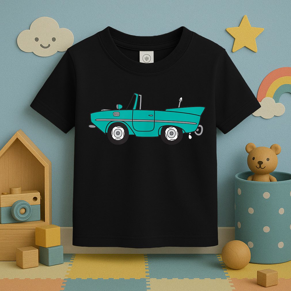 Amphicar Aqua Turquoise Car Boat Owner Collector Toddler T-Shirt
