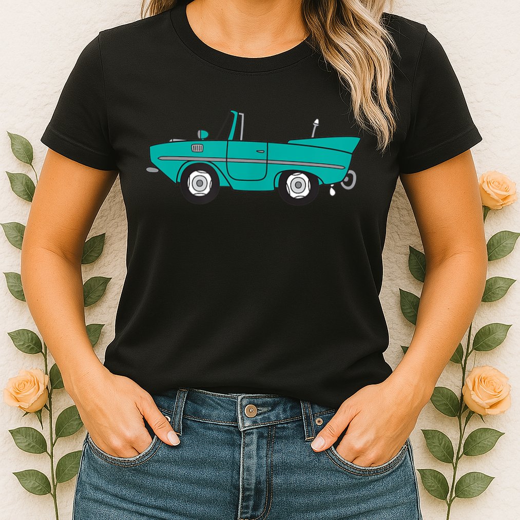 Amphicar Aqua Turquoise Car Boat Owner Collector Womens T-Shirt
