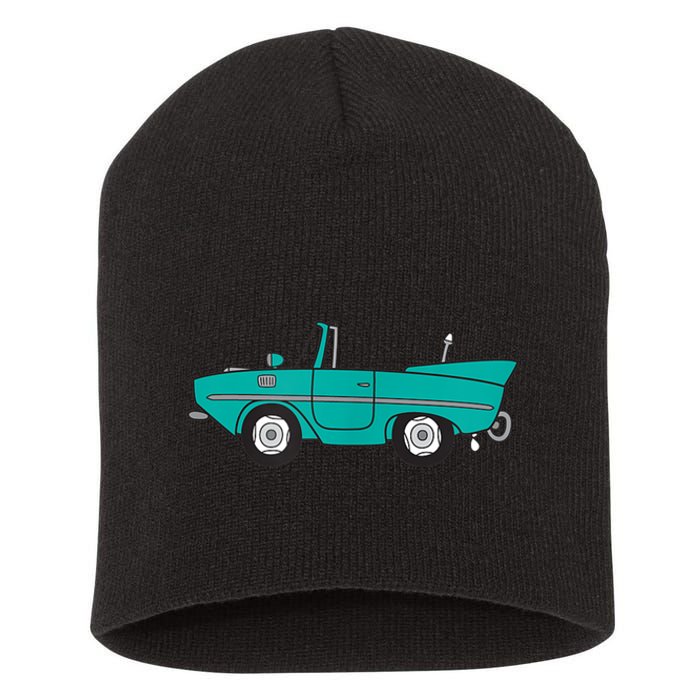 Amphicar Aqua Turquoise Car Boat Owner Collector Short Acrylic Beanie