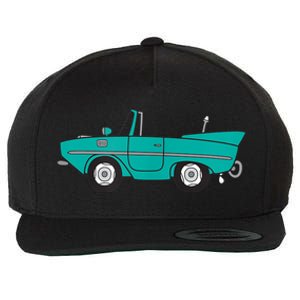 Amphicar Aqua Turquoise Car Boat Owner Collector Wool Snapback Cap