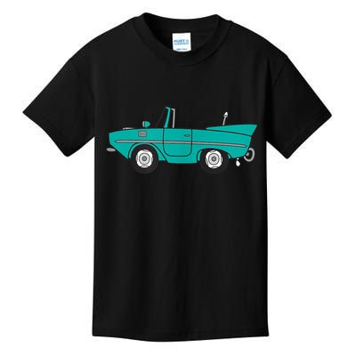 Amphicar Aqua Turquoise Car Boat Owner Collector Kids T-Shirt
