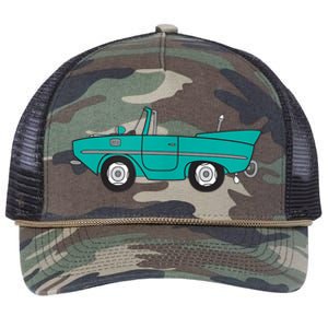 Amphicar Aqua Turquoise Car Boat Owner Collector Retro Rope Trucker Hat Cap