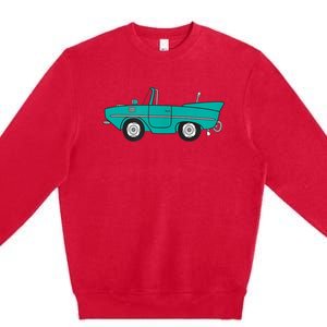 Amphicar Aqua Turquoise Car Boat Owner Collector Premium Crewneck Sweatshirt