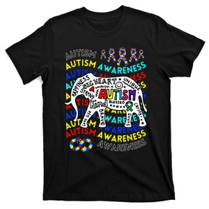 Autism Awareness Teacher Autism Moms And Dads Elephant T-Shirt