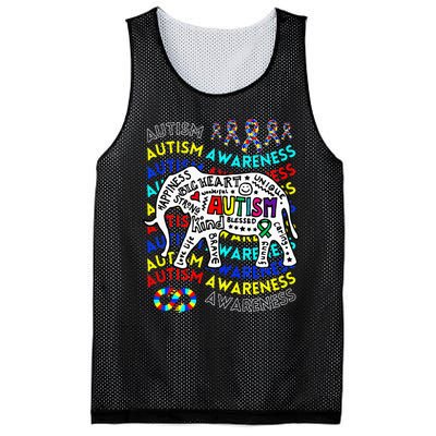 Autism Awareness Teacher Autism Moms And Dads Elephant Mesh Reversible Basketball Jersey Tank