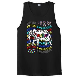 Autism Awareness Teacher Autism Moms And Dads Elephant PosiCharge Competitor Tank