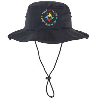 Autism Awareness Teacher Shirt Teach Accept Understand Love Legacy Cool Fit Booney Bucket Hat