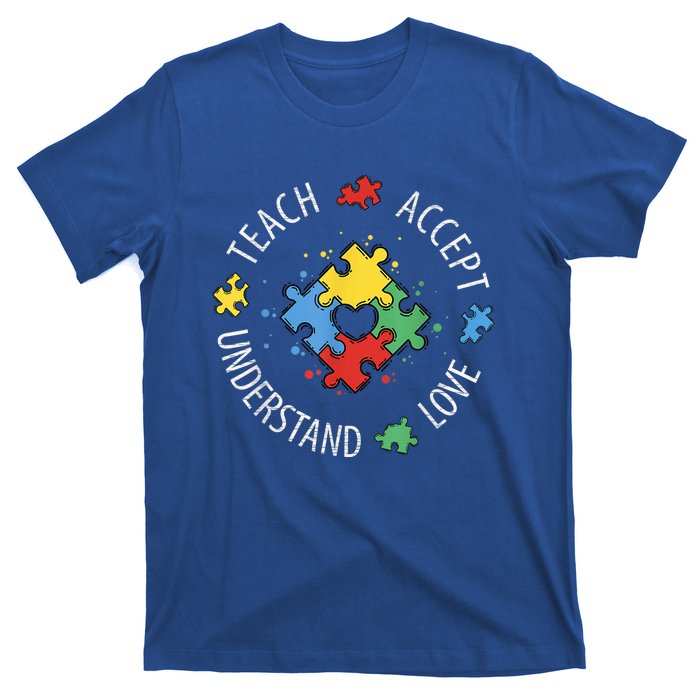 Autism Awareness Teacher Shirt Teach Accept Understand Love T-Shirt