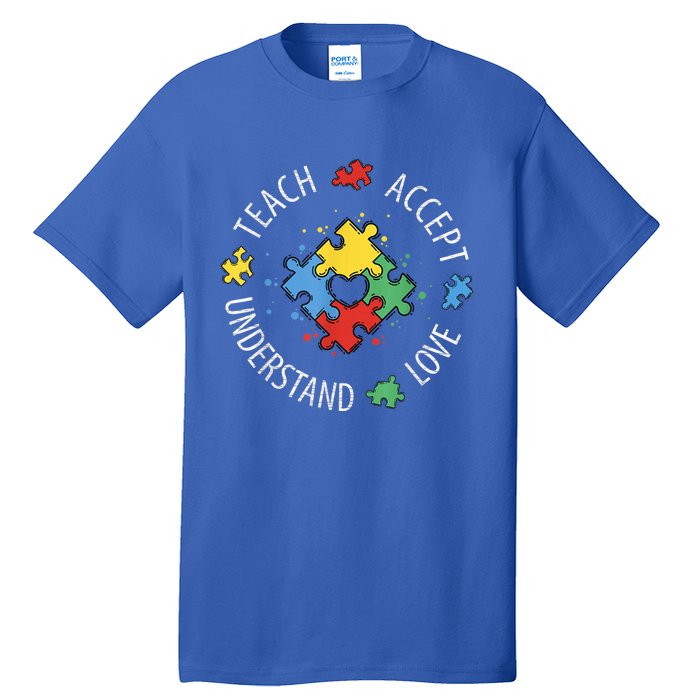 Autism Awareness Teacher Shirt Teach Accept Understand Love Tall T-Shirt