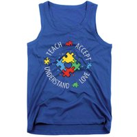 Autism Awareness Teacher Shirt Teach Accept Understand Love Tank Top