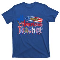 All American Teacher American Flag 4th Of July Usa Flag Gift T-Shirt