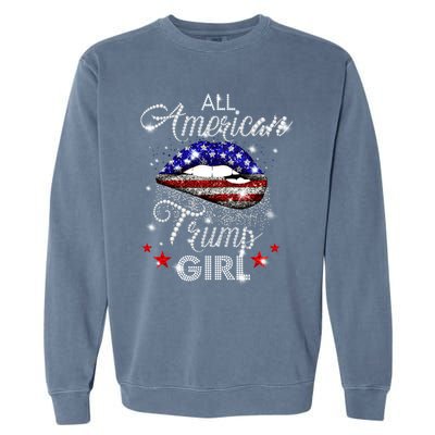 All American Trump Girl Great Gift Garment-Dyed Sweatshirt