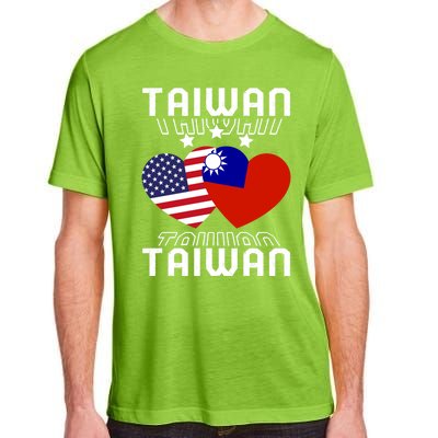 America And Taiwan Taiwanese American Flag Dual Nationality Cool Gift Adult ChromaSoft Performance T-Shirt