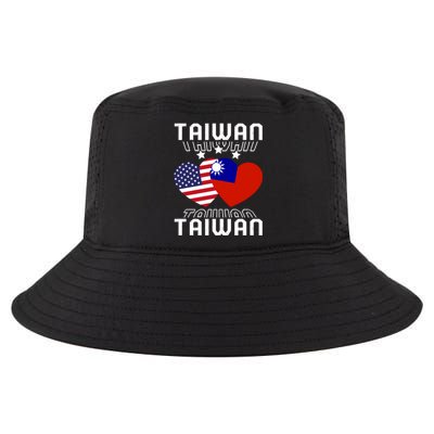 America And Taiwan Taiwanese American Flag Dual Nationality Cool Gift Cool Comfort Performance Bucket Hat