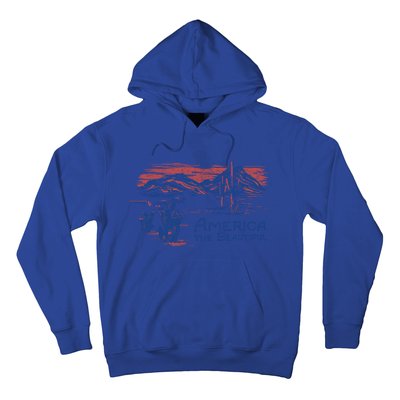 Americana America The Beautiful Landscape Great Gift Hoodie