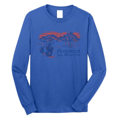 Americana America The Beautiful Landscape Great Gift Long Sleeve Shirt